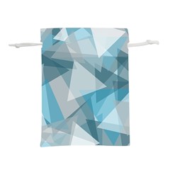 Triangle Blue Pattern Lightweight Drawstring Pouch (l)