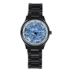 Abstract Blue Diving Fresh Stainless Steel Round Watch by HermanTelo