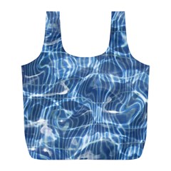Abstract Blue Diving Fresh Full Print Recycle Bag (l)