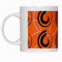 Background Pattern Retro White Mugs