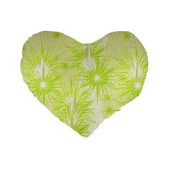 Background Green Star Standard 16  Premium Heart Shape Cushions