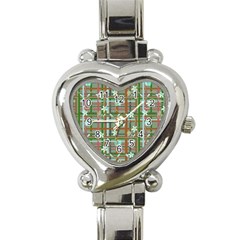 Textile Fabric Heart Italian Charm Watch by HermanTelo