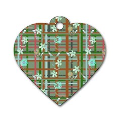 Textile Fabric Dog Tag Heart (one Side) by HermanTelo