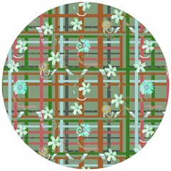 Textile Fabric Wooden Puzzle Round