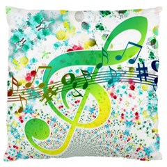 Circle Music Pattern Large Cushion Case (two Sides) by HermanTelo