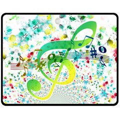 Circle Music Pattern Double Sided Fleece Blanket (medium) 