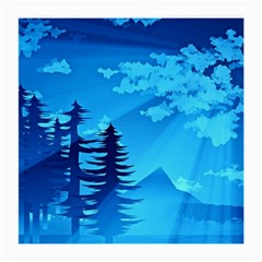 Forest Landscape Pine Trees Forest Medium Glasses Cloth by Pakrebo