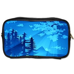 Forest Landscape Pine Trees Forest Toiletries Bag (one Side) by Pakrebo