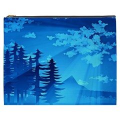 Forest Landscape Pine Trees Forest Cosmetic Bag (xxxl) by Pakrebo