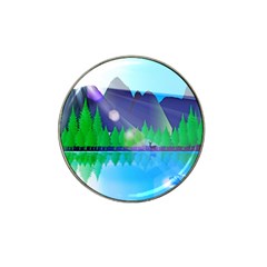 Forest Landscape Pine Trees Forest Hat Clip Ball Marker (4 Pack) by Pakrebo