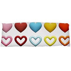 Puffy Hearts Heart Clipart Hearts Body Pillow Case (dakimakura) by Pakrebo