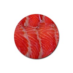 Food Fish Red Trout Salty Natural Rubber Round Coaster (4 Pack) 