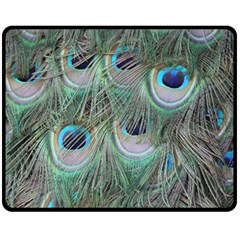 Peacock Feather Pattern Plumage Double Sided Fleece Blanket (medium)  by Pakrebo