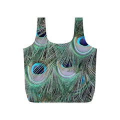 Peacock Feather Pattern Plumage Full Print Recycle Bag (s) by Pakrebo