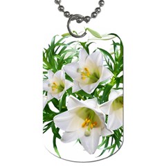 Lilies Flowers Perfume Arrangement Dog Tag (two Sides) by Pakrebo