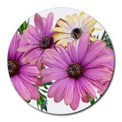 Flowers Daisies Arrangement Garden Round Mousepads by Pakrebo