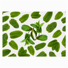 Mint Seamless Pattern Leaf Green Large Glasses Cloth (2 Sides) by Pakrebo