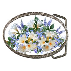 Flowers Lilies Arrangement Bouquet Belt Buckles by Pakrebo