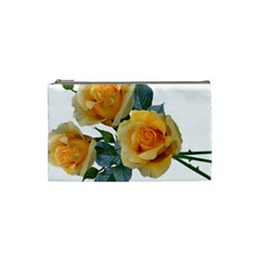 Roses Yellow Flowers Fragrant Cosmetic Bag (small) by Pakrebo