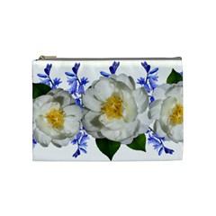 Flowers Camellia Bluebells Fragrant Cosmetic Bag (medium) by Pakrebo