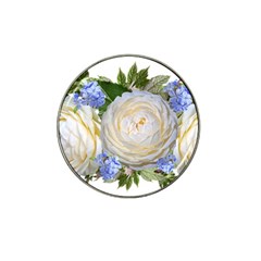 Roses Flowers Plumbago Arrangement Hat Clip Ball Marker (4 Pack)