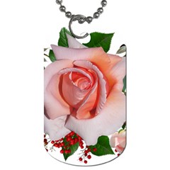 Roses Flowers Berries Arrangement Dog Tag (one Side) by Pakrebo