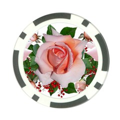 Roses Flowers Berries Arrangement Poker Chip Card Guard by Pakrebo