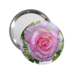 Roses Pink Flowers Perfume Leaves 2 25  Handbag Mirrors by Pakrebo