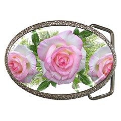 Roses Pink Flowers Perfume Leaves Belt Buckles by Pakrebo