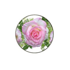 Roses Pink Flowers Perfume Leaves Hat Clip Ball Marker (4 Pack)