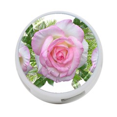 Roses Pink Flowers Perfume Leaves 4-port Usb Hub (one Side) by Pakrebo