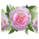 Roses Pink Flowers Perfume Leaves Double Sided Flano Blanket (Small)  50 x40  Blanket Front