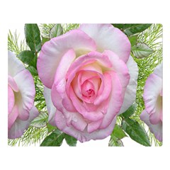 Roses Pink Flowers Perfume Leaves Double Sided Flano Blanket (large)  by Pakrebo