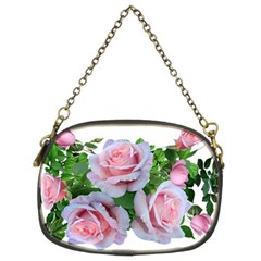 Roses Pink Flowers Leaves Chain Purse (two Sides) by Pakrebo