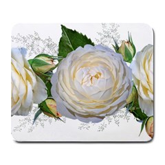 Flowers Roses White Fragrant Large Mousepads