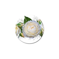 Flowers Roses White Fragrant Golf Ball Marker (10 pack)