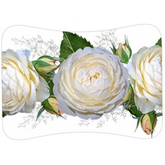 Flowers Roses White Fragrant Velour Seat Head Rest Cushion