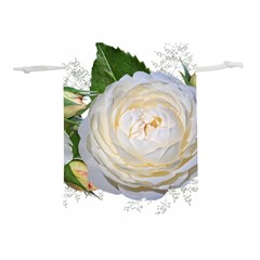 Flowers Roses White Fragrant Lightweight Drawstring Pouch (S)