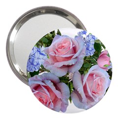 Roses Plumbago Flowers Fragrant 3  Handbag Mirrors by Pakrebo