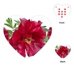 Flowers Red Peony Arrangement Playing Cards Single Design (heart) by Pakrebo