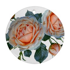 Roses Flowers Buds Ragrance Round Ornament (two Sides)