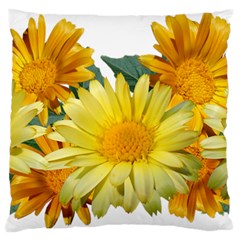 Daisies Flowers Yellow Arrangement Large Flano Cushion Case (one Side) by Pakrebo