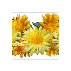 Daisies Flowers Yellow Arrangement Satin Bandana Scarf by Pakrebo