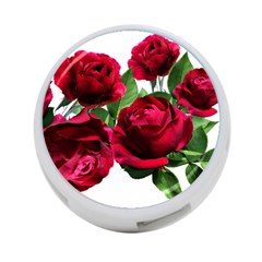 Roses Flowers Red Romantic Garden 4-port Usb Hub (one Side) by Pakrebo