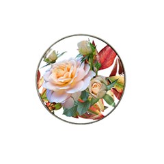 Autumn Leaves Roses Flowers Garden Hat Clip Ball Marker (4 Pack)