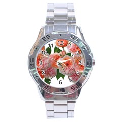 Roses Flowers Arrangement Perfume Stainless Steel Analogue Watch by Pakrebo