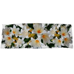 Lilies Belladonna White Flowers Body Pillow Case (dakimakura) by Pakrebo