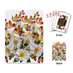 Flowers Roses Leaves Autumn Playing Cards Single Design (rectangle) by Pakrebo