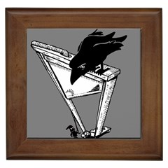 Gallows Raven Chopped Framed Tile by Bajindul