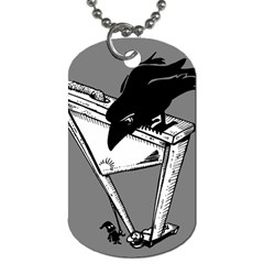 Gallows Raven Chopped Dog Tag (one Side)